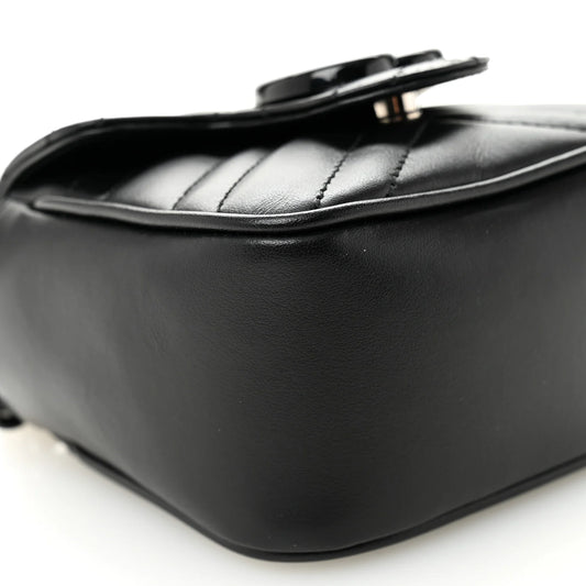 Gucci GG Marmont Matelassé Monochrome Chain Mini Belt Bag - Calfskin