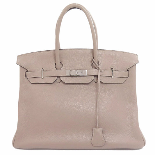 Hermès Birkin 35 Tourtière Grey Taurillon Leather Handbag with Palladium Hardware – Pre-Owned