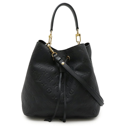 Louis Vuitton NeoNoe MM Monogram Empreinte Noir M45256 Leather Bucket Bag – Very Good Condition | BeyVogue