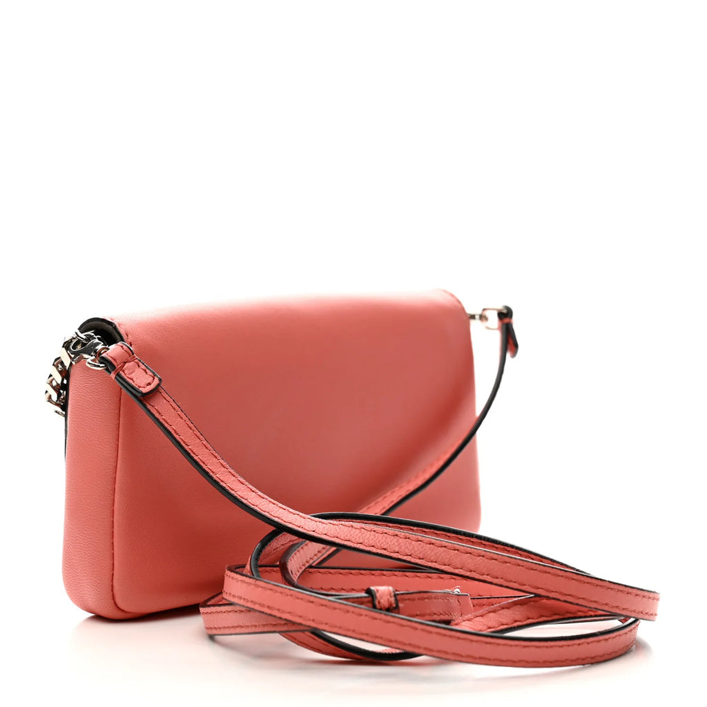 Fendi Baguette - Nappa Rabbit Fox Fur Micro Buggie Baguette Coral