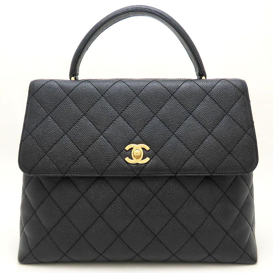 Chanel Matelassé Top Handle Bag A12397 Black Caviar Leather – Pre-Owned