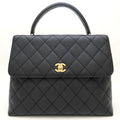 Chanel Matelassé Top Handle Bag A12397 Black Caviar Leather – Pre-Owned