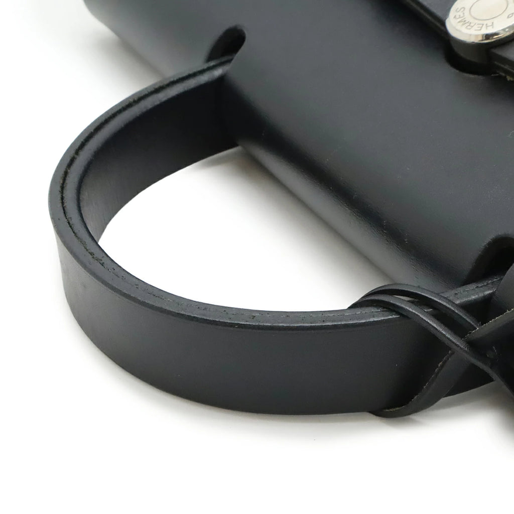 Hermès Airbag Ad PM Backpack/Handbag Black Toile Officier Leather – G Stamp