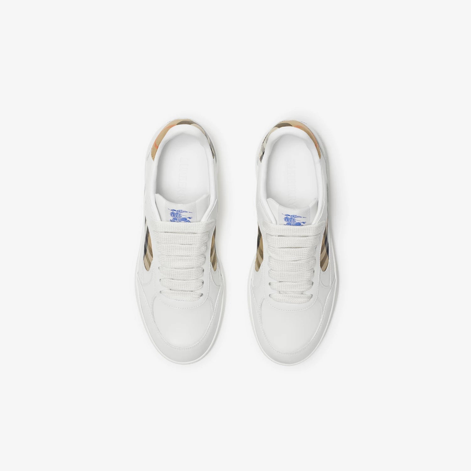 LEATHER AND CHECK TERRACE SNEAKERS