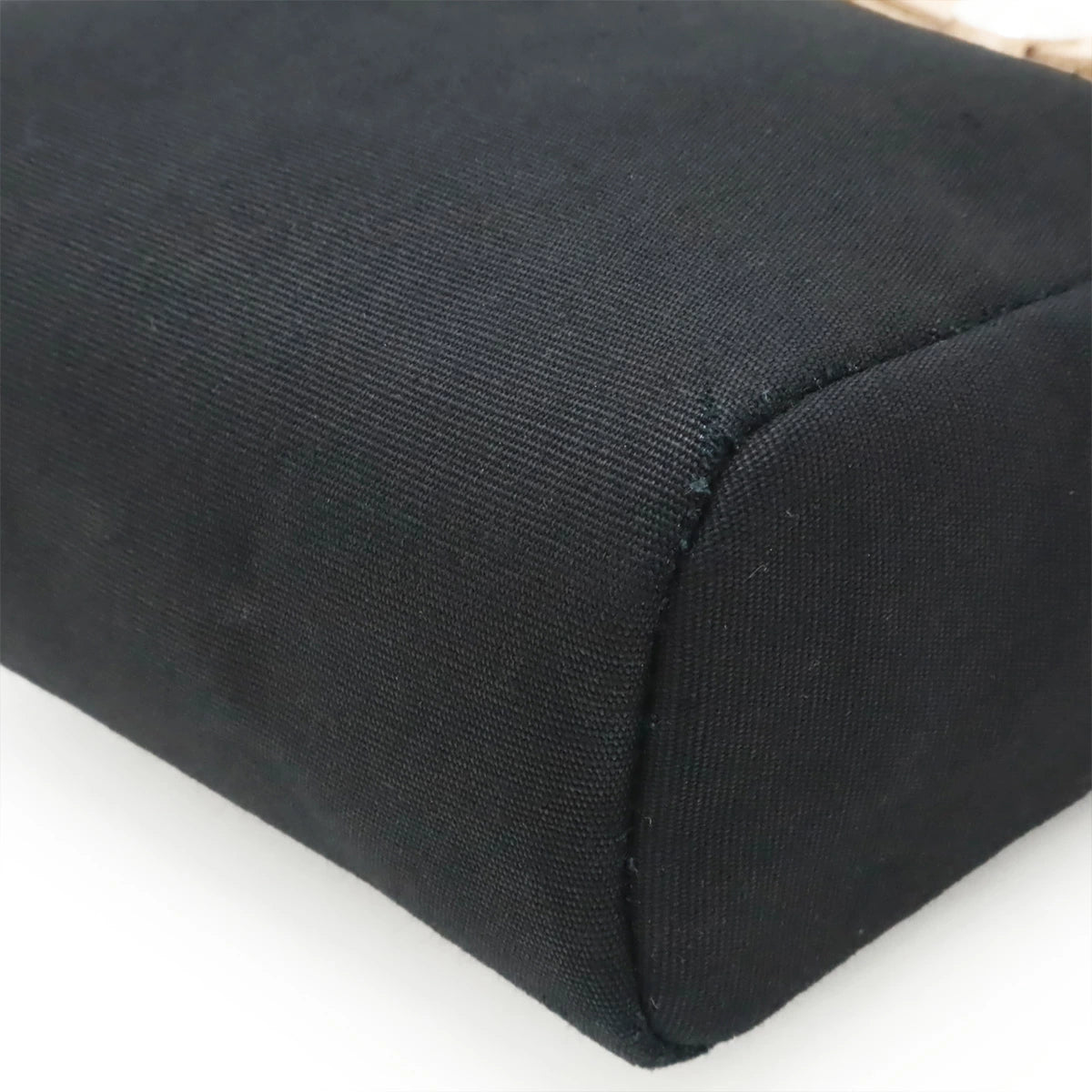 Hermès TPM Toile Officier Shoulder Bag in Black & Natural Leather – H Stamp, Pre-Owned