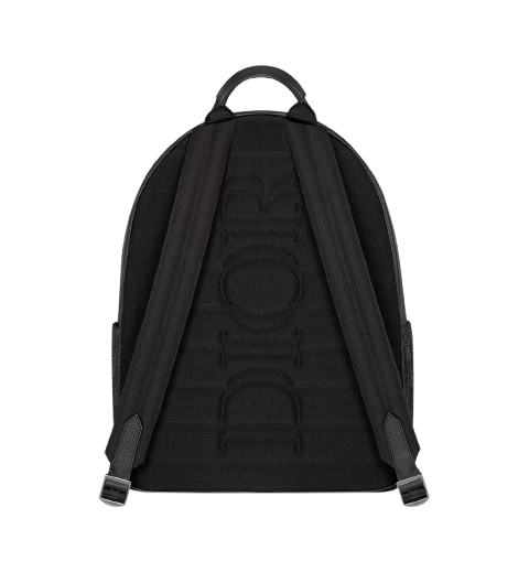 DIOR SADDLE ZIP BACKPACK | BLACK DIOR OBLIQUE JACQUARD LUXURY BACKPACK