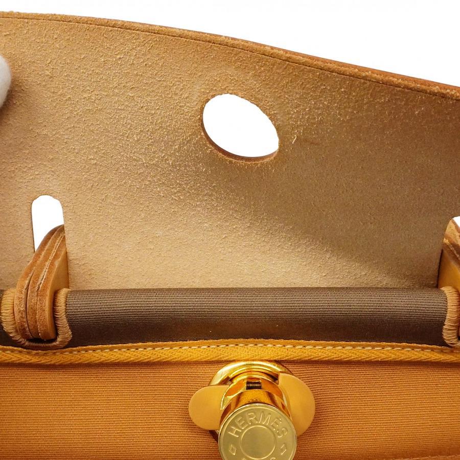 Hermès Herbag Zip PM Toile Officier Natural Leather 2-Way Bag with Gold Hardware – Pre-Owned