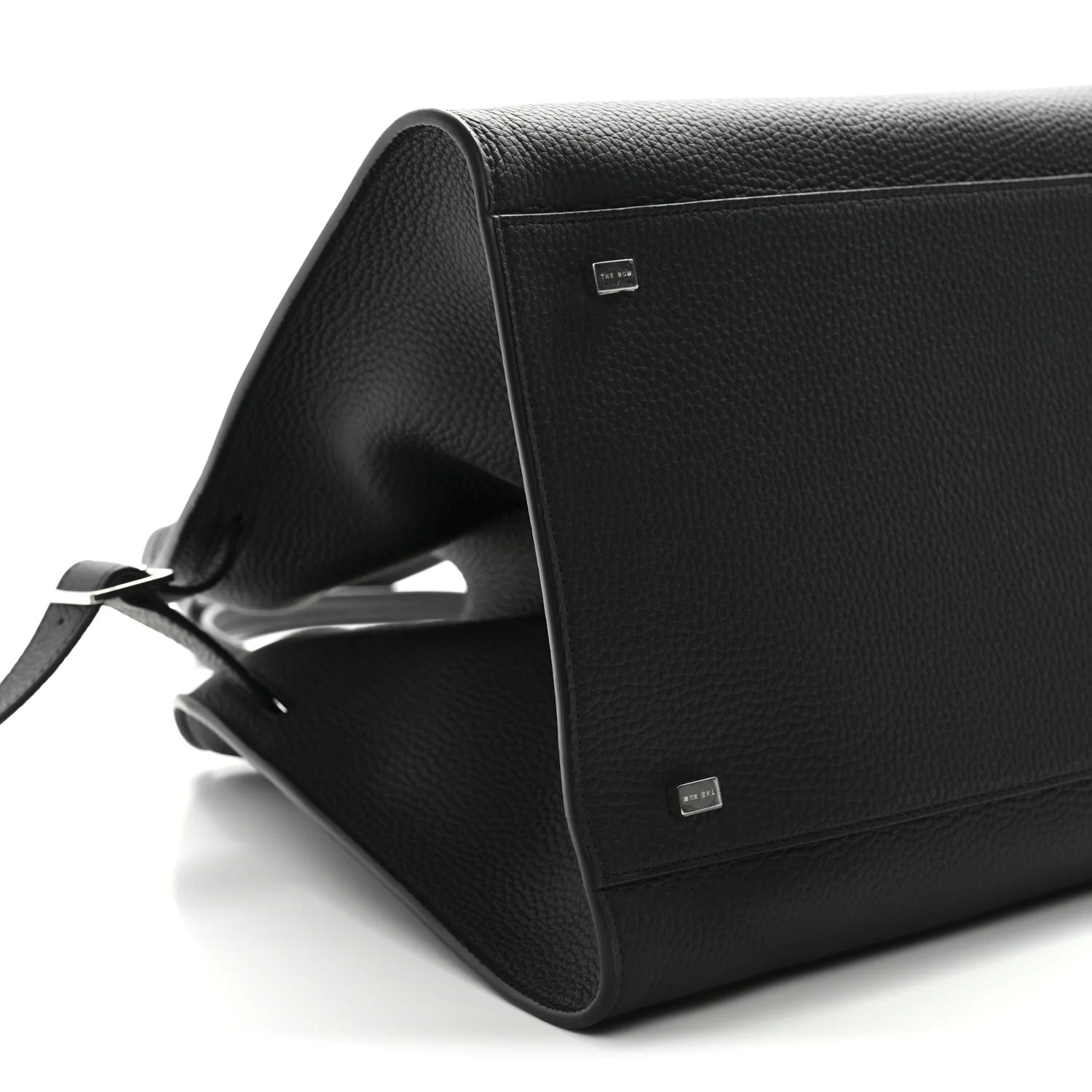 The Row — Matte Grained Calfskin Soft Margaux 15 Black