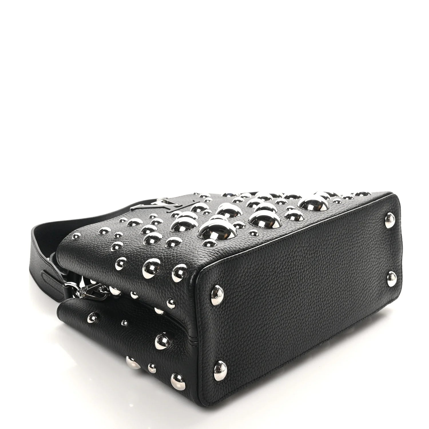 Louis Vuitton — LV X YK Taurillon Brass Metal Dots Capucine MM Black