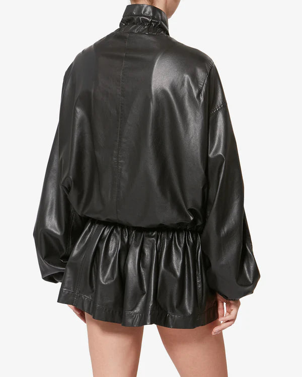NEELA JACKET- jacket in a soft and thin leather-like finish