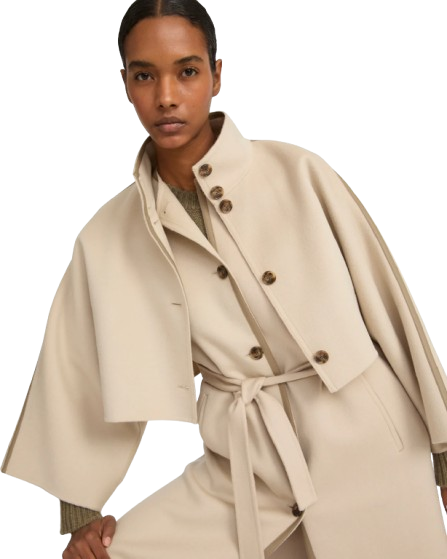 YVES SALOMON LUXURY OUTERWEAR | CROPPED CASHMERE CAPE JACKET