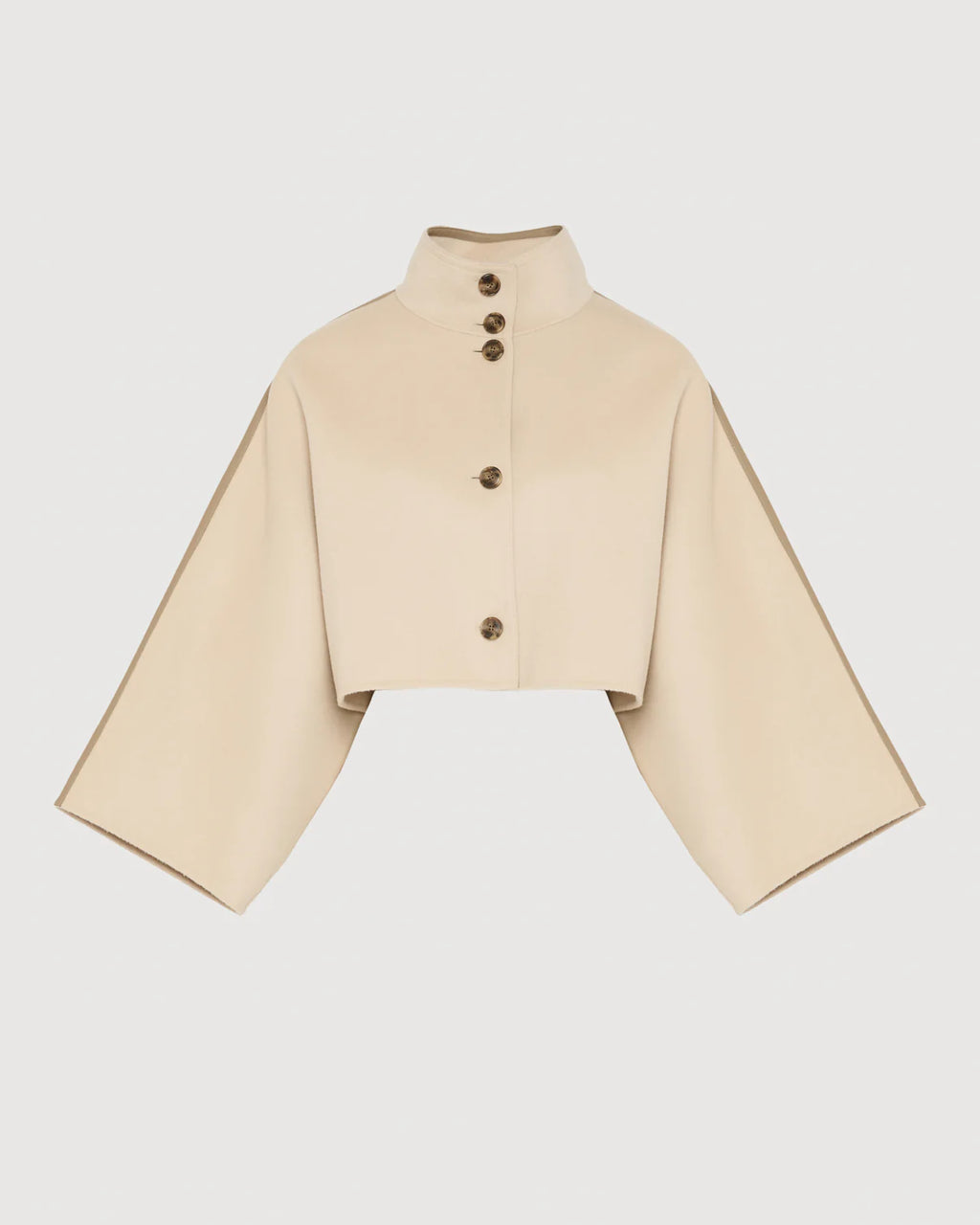 YVES SALOMON LUXURY OUTERWEAR | CROPPED CASHMERE CAPE JACKET