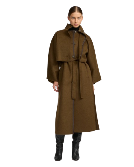YVES SALOMON LUXURY OUTERWEAR | CROPPED CASHMERE CAPE JACKET