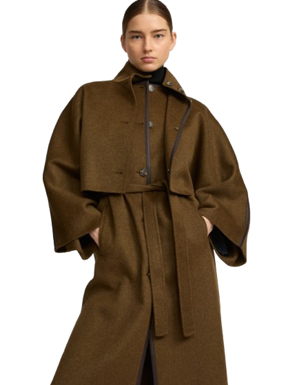YVES SALOMON LUXURY OUTERWEAR | CROPPED CASHMERE CAPE JACKET