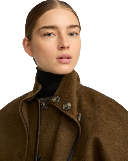 YVES SALOMON LUXURY OUTERWEAR | CROPPED CASHMERE CAPE JACKET