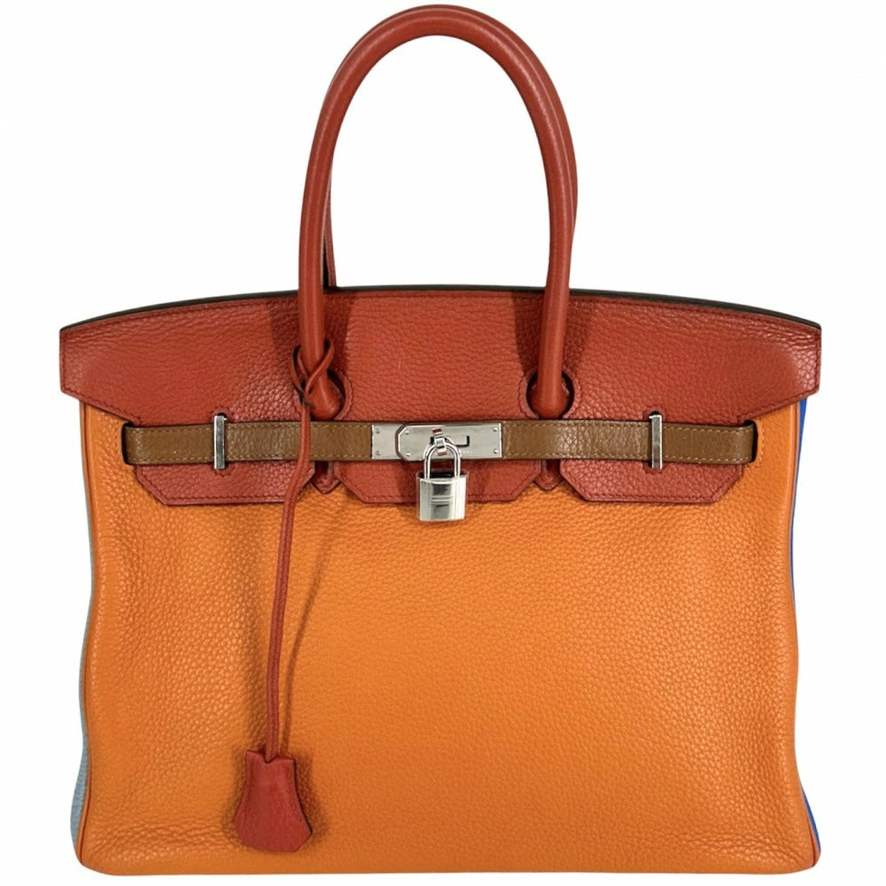 Hermès Birkin 35 Harlequin Multicolor Taurillon Leather Handbag with Palladium Hardware – Pre-Owned (2012 P Stamp)
