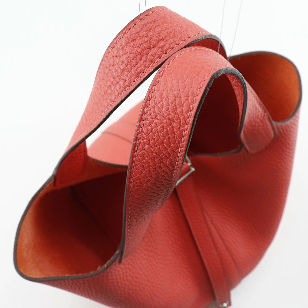 Hermès Picotin Lock 18 PM Rose Texas Taurillon Clemence Leather Handbag – Palladium Hardware – Pre-Owned