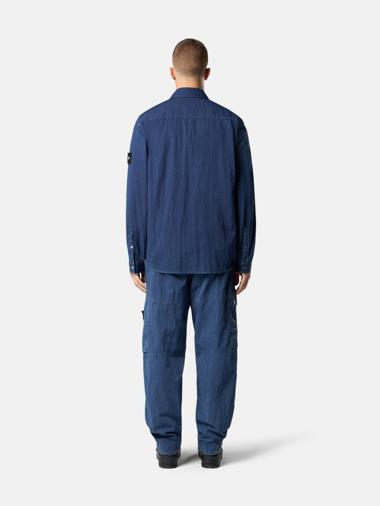 WIDE-LEG INDIGO CARGO TROUSERS | HOLLOW FIBER NYLON INDIGO-TC PANTS