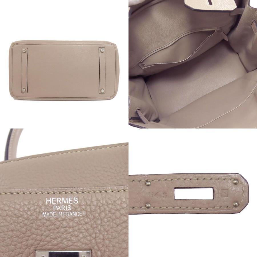 Hermès Birkin 35 Tourtière Grey Taurillon Leather Handbag with Palladium Hardware – Pre-Owned