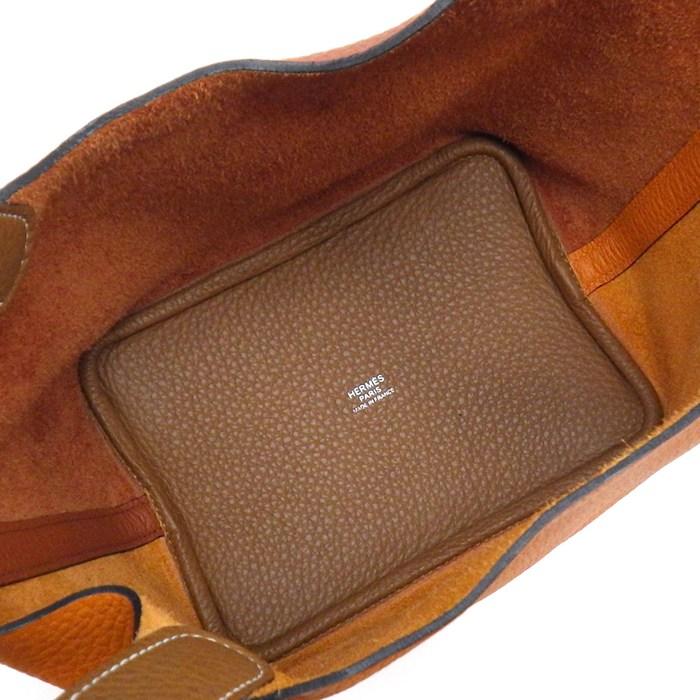 Hermès Picotin Lock PM Kazak II Orange & Cuivre Taurillon Clemence Bag with Palladium Hardware – 2024 Pre-Owned