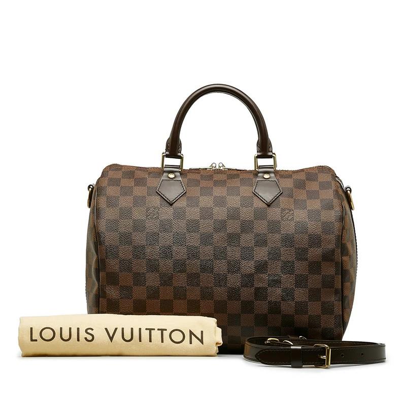 Louis Vuitton Speedy Bandoulière 30 Damier Ebene N41367 Brown 2-Way Handbag – Good Condition | BeyVogue