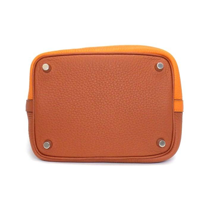 Hermès Picotin Lock PM Kazak II Orange & Cuivre Taurillon Clemence Bag with Palladium Hardware – 2024 Pre-Owned