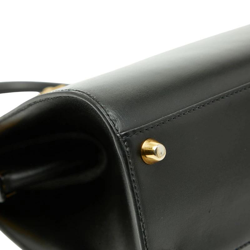 Dior Black Leather Logo Formal Handbag – Pre-Owned