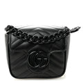 Gucci GG Marmont Matelassé Monochrome Chain Mini Belt Bag - Calfskin