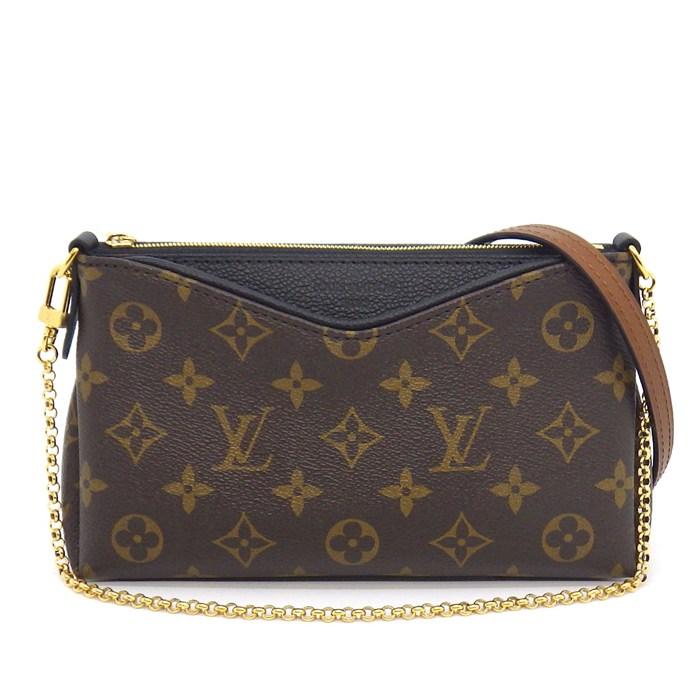 Louis Vuitton Pallas Monogram M41639 Black Leather Trim Shoulder Bag – Rank A Condition | BeyVogue