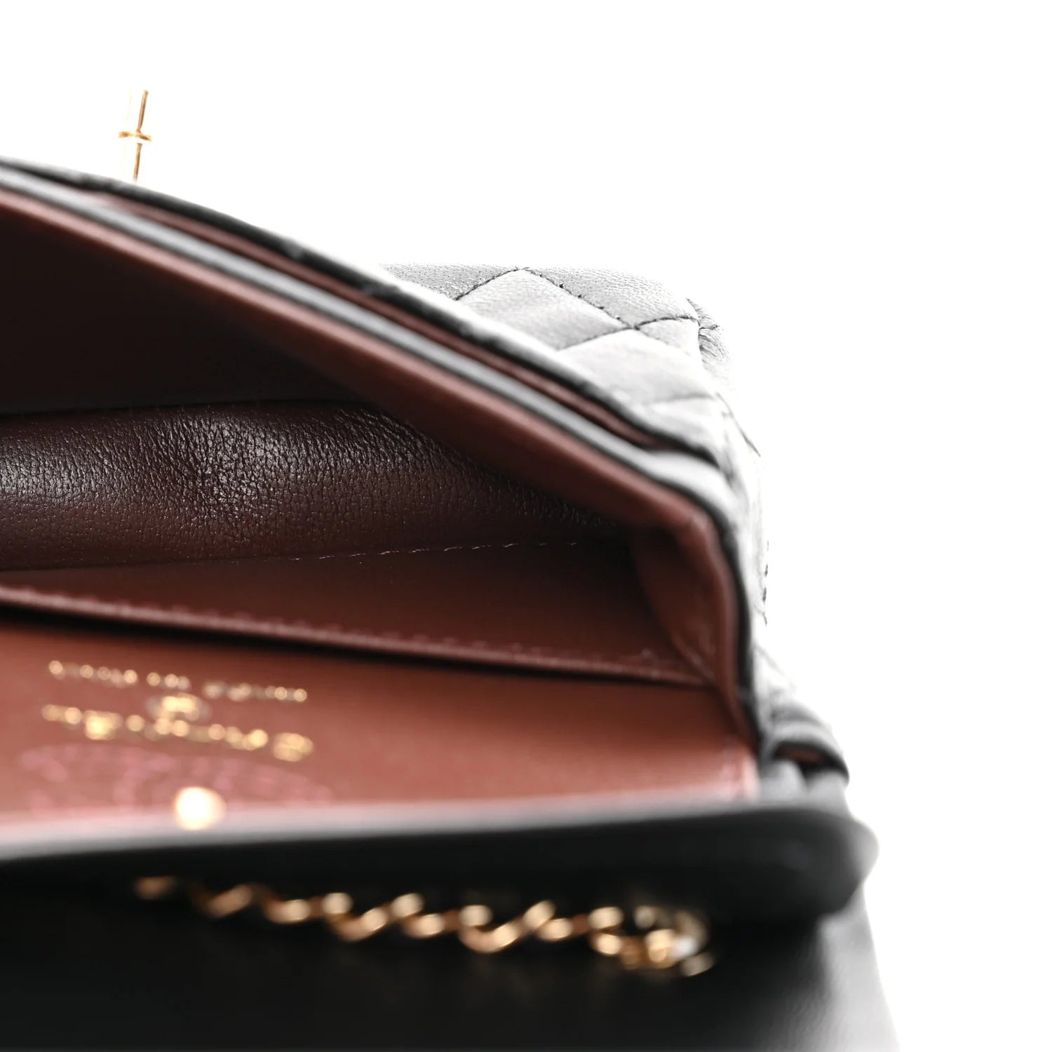 Chanel Black Lambskin Quilted Mini Flap Bag Charm with Gold Hook – Brand New