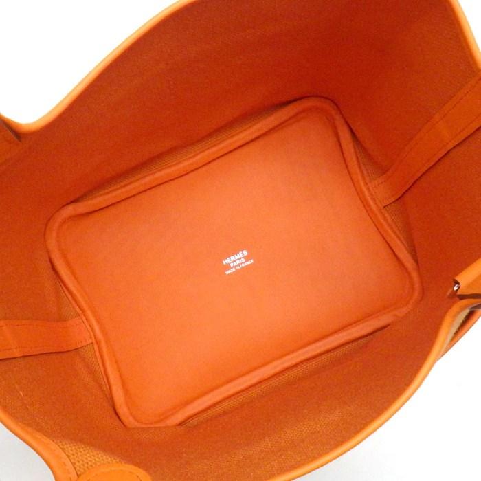Hermès Picotin Lock PM Cargo Orange Toile Goélan Swift Bag with Palladium Hardware – 2023 Pre-Owned