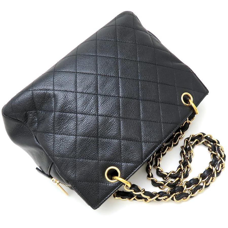 Chanel PTT Petit Timeless Black Caviar Leather Flap Bag A18004 – Pre-Owned
