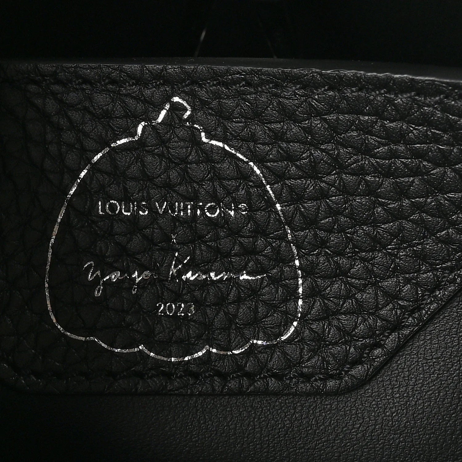 Louis Vuitton — LV X YK Taurillon Brass Metal Dots Capucine MM Black