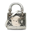Dior Lady Dior Nano Silver Patent & Fur Cannage Bag – Pre-Owned