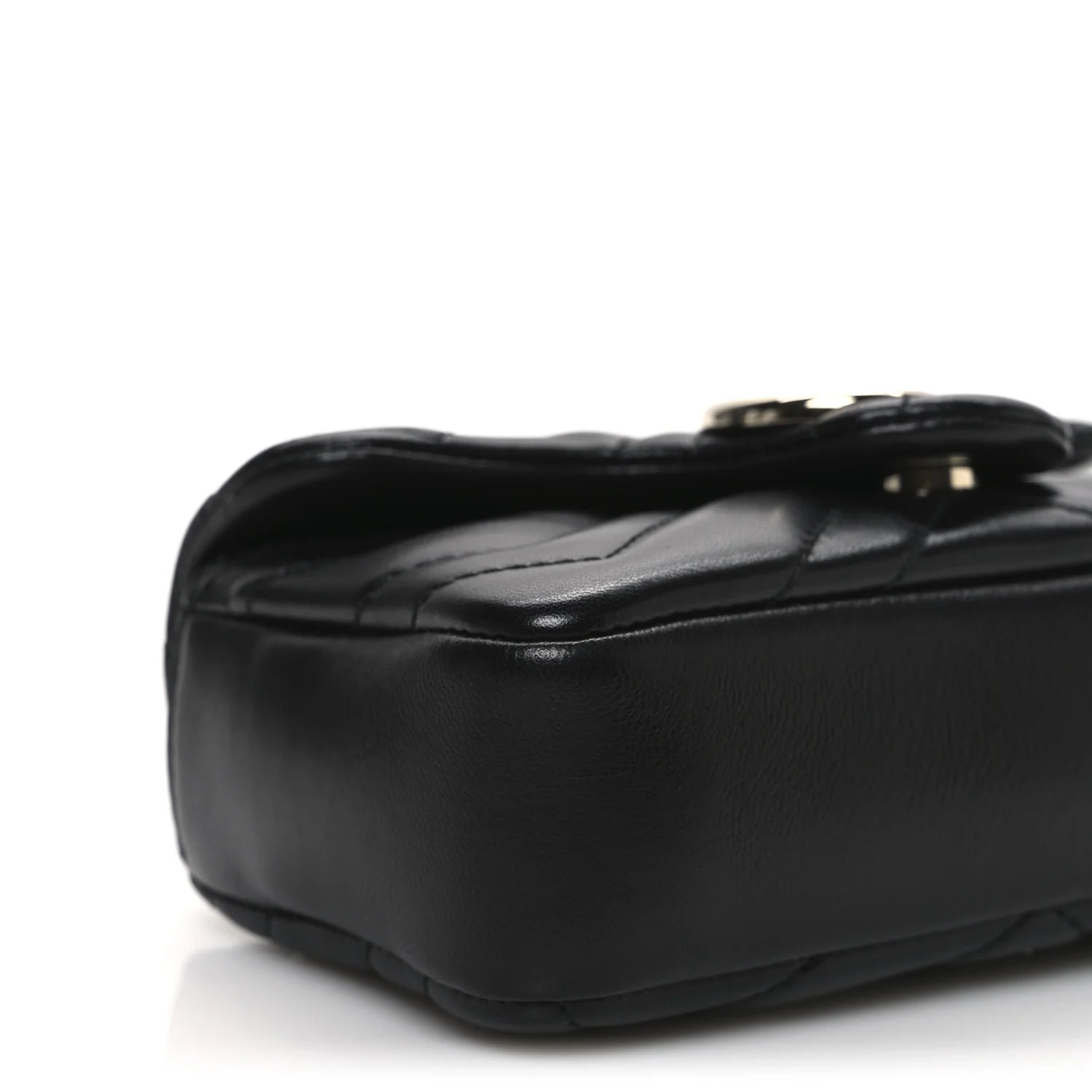 Gucci Lambskin Mini GG Marmont Matelassé – Black