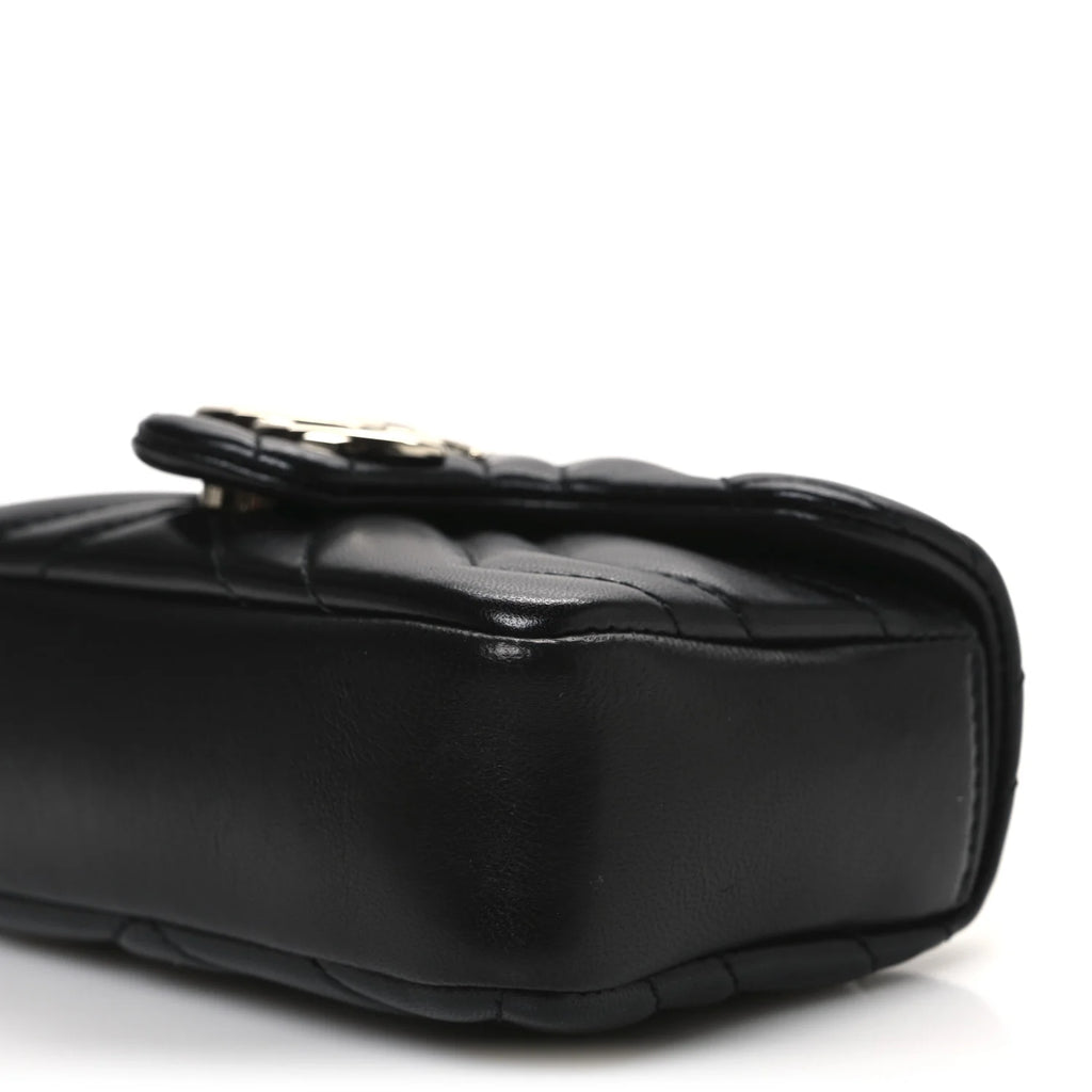 Gucci Lambskin Mini GG Marmont Matelassé – Black