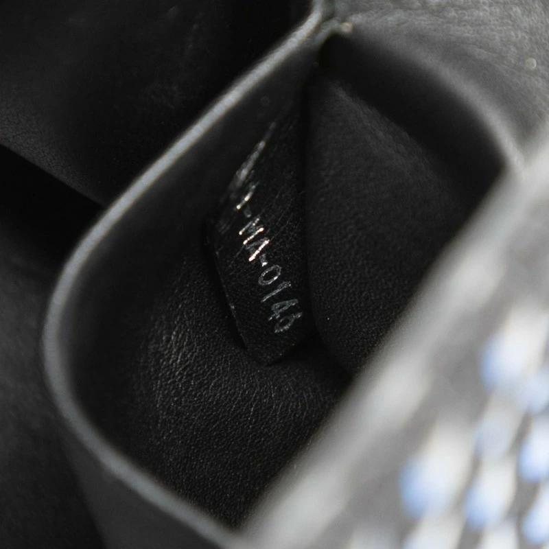 Christian Dior Diorissimo 2-Way Handbag in Black & Blue Leather and Canvas – Pre-Owned