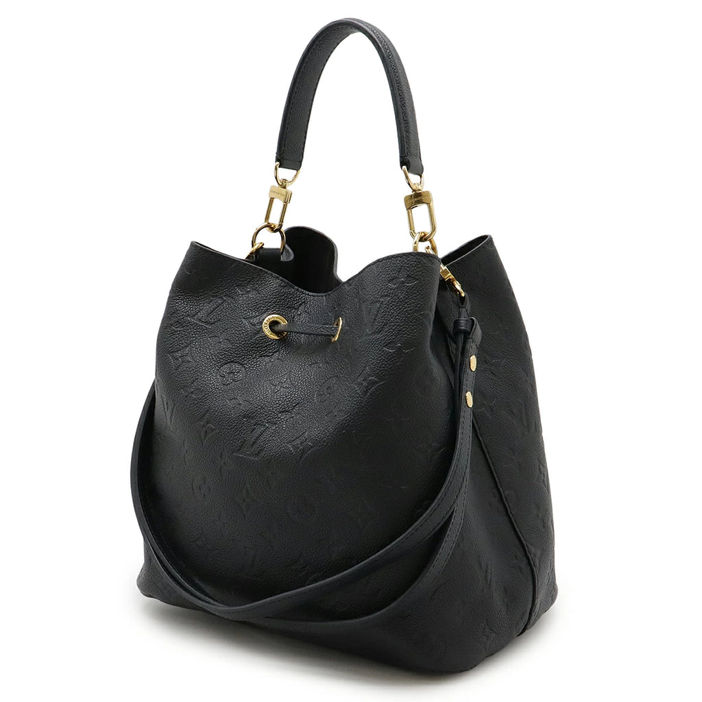 Louis Vuitton NeoNoe MM Monogram Empreinte Noir M45256 Leather Bucket Bag – Very Good Condition | BeyVogue