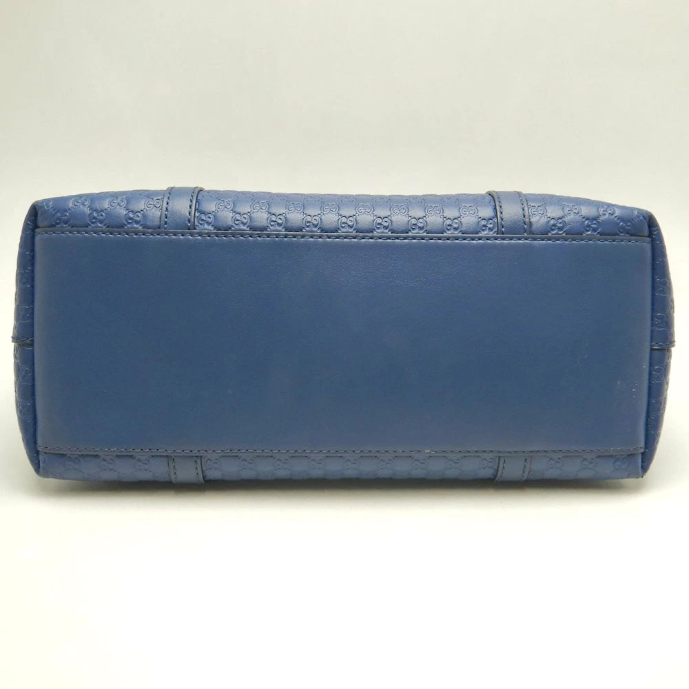 Gucci Micro Guccissima Leather 2-Way Tote Bag 449656 – Blue, Pre-Owned