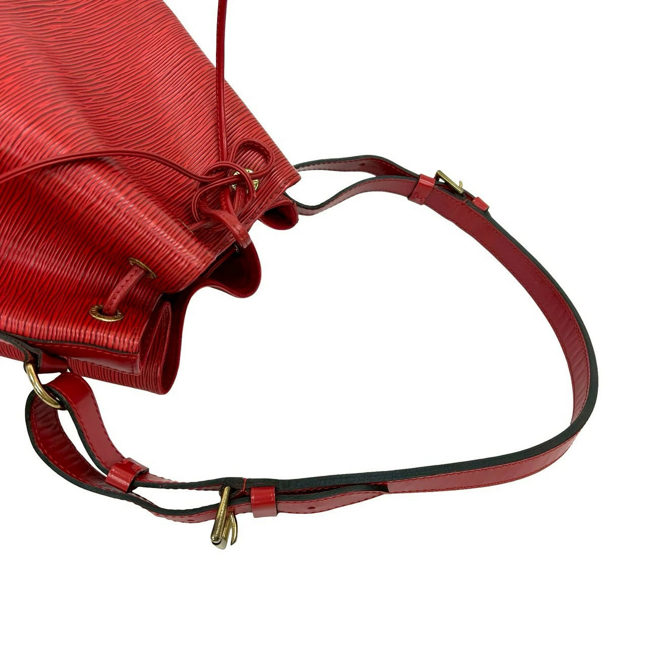 Louis Vuitton Petit Noé Epi Leather Shoulder Bag Red Castilian with Pouch – Pre-Owned