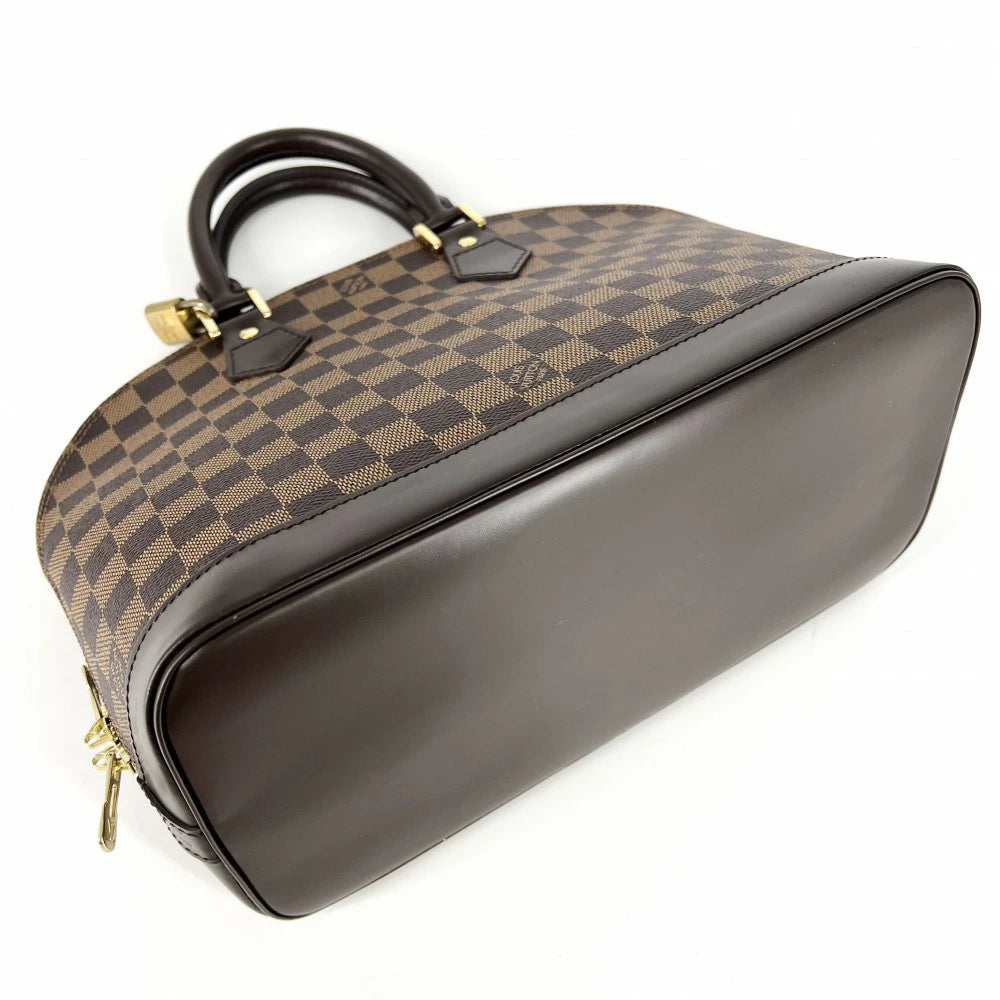 Louis Vuitton Alma PM Damier Ebene Handbag N51131 – Brown Canvas Pre-Owned Classic | BeyVogue