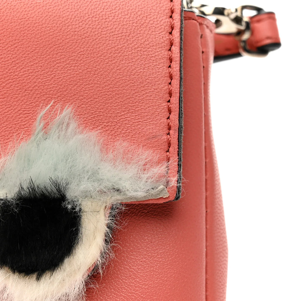 Fendi Baguette - Nappa Rabbit Fox Fur Micro Buggie Baguette Coral