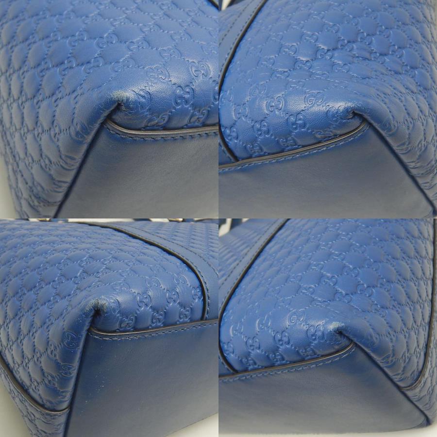 Gucci Micro Guccissima Leather 2-Way Tote Bag 449656 – Blue, Pre-Owned