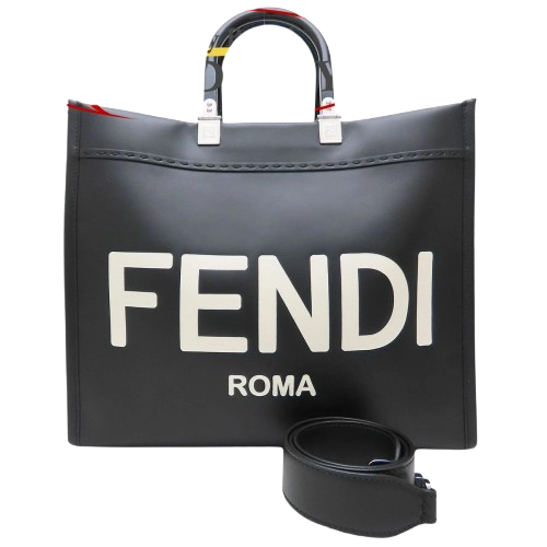Fendi Sunshine Medium 2-Way Tote Bag 8BH386-ABVL – Black Leather, Pre-Owned