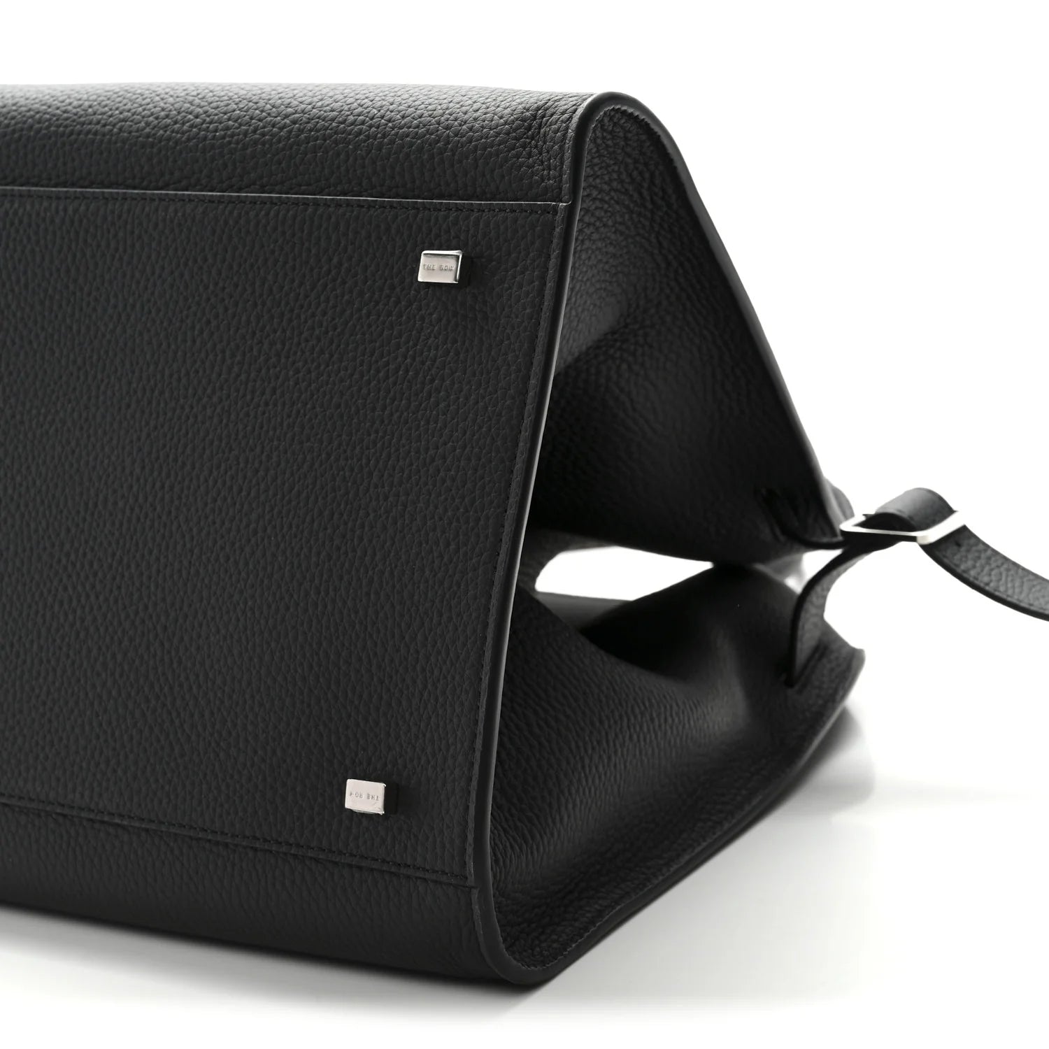 The Row — Matte Grained Calfskin Soft Margaux 15 Black