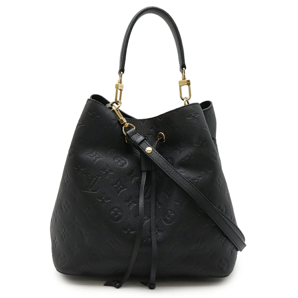 Louis Vuitton NeoNoe MM Monogram Empreinte Noir M45256 Leather Bucket Bag – Very Good Condition | BeyVogue