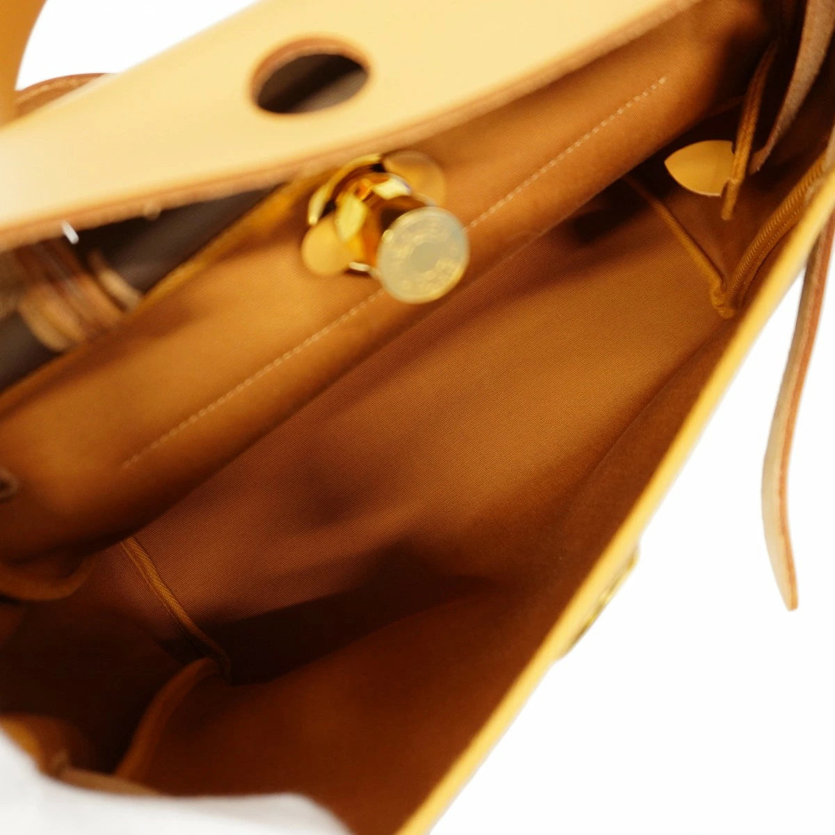 Hermès Herbag Zip PM Toile Officier Natural Leather 2-Way Bag with Gold Hardware – Pre-Owned