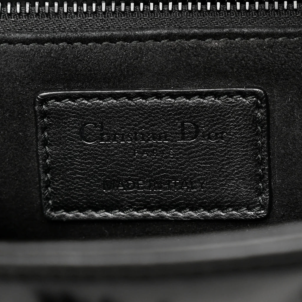 Dior — Ultra Matte Calfskin 3D Flower Embellished Medium Lady Dior Black