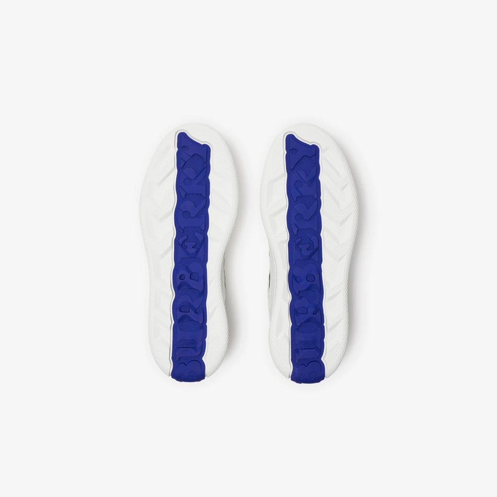 LEATHER AND CHECK TERRACE SNEAKERS