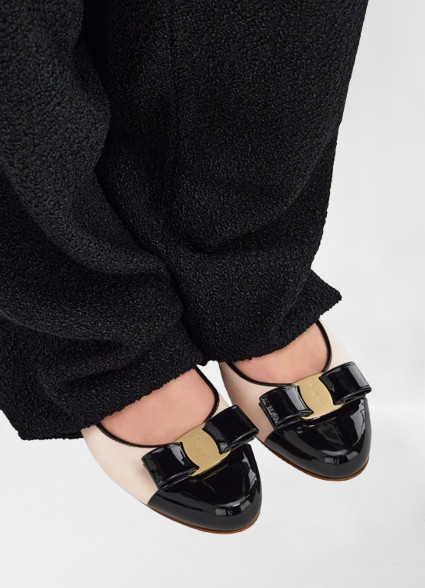 VARINA TWO-TONE BALLERINA FLATS | ELEGANT WOMEN’S DESIGNER FLATS